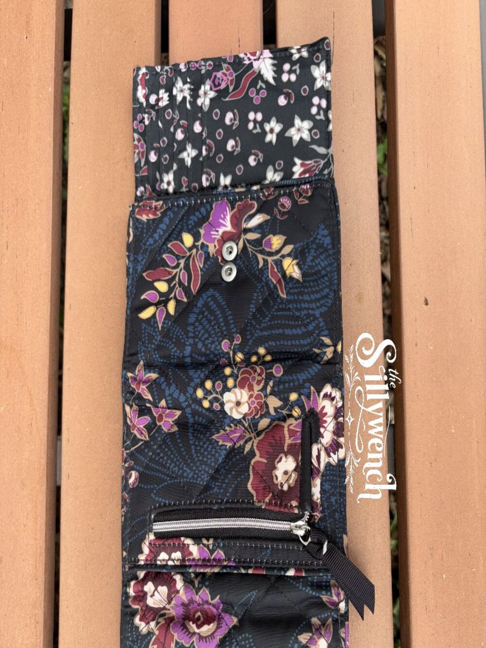 Vera Bradley Garden Dream RFID Riley Compact Wallet, Performance Twill - Picture 3 of 4